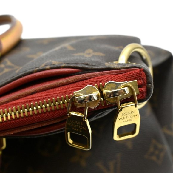 LOUIS VUITTON Pallas MM Monogram Canvas Shoulder Bag Brown - Picture 6 of 16